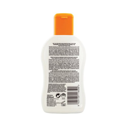 Malibu SPF 50 Kids Sun Lotion 200ml SUMAL084