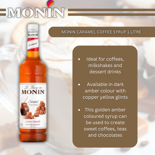 Monin Caramel Coffee Syrup 1 Litre