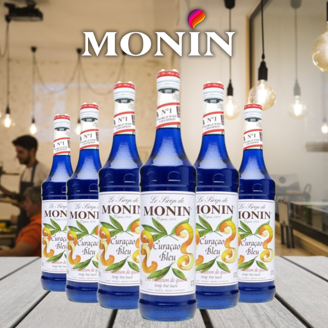 MONIN Blue Curacao Coffee Syrup 700ml (Glass Bottle)