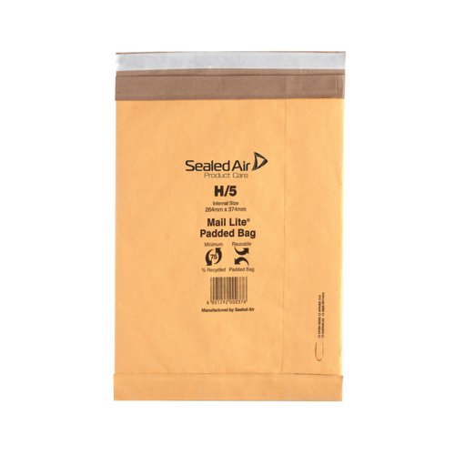 Sealed Air Padded Postal Bag H5 264x374mm Gold (Pack of 50) 100943511