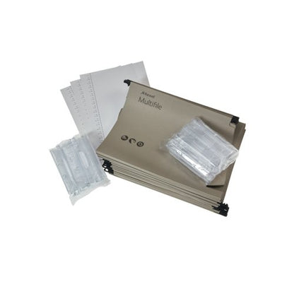Rexel Multifile 330 Lateral File Manilla 15mm Green (Pack of 50) 78080