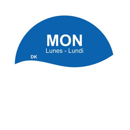 MyCafe Day of Week Food Rotation Label Monday Pack of 3500 MYC10609