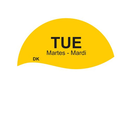 MyCafe Day of Week Food Rotation Label Tuesday Pack of 3500 MYC10610