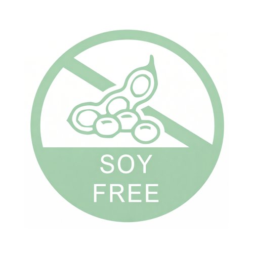 MyCafe Food Label Soy Free 25mm Removable Pack of 1000 MYC10623