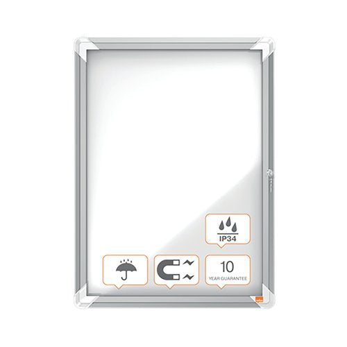 Nobo Premium Plus Outdoor Magnetic Lockable Notice Board 494x667x45mm 4xA4 1902577