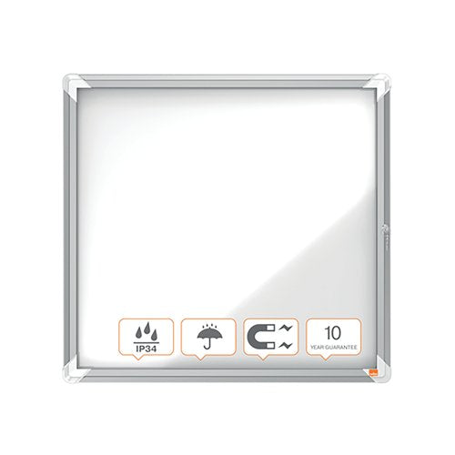 Nobo Premium Plus Outdoor Magnetic Lockable Notice Board 708x667x43mm 6xA4 1902578