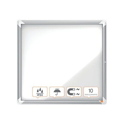 Nobo Premium Plus Outdoor Magnetic Lockable Notice Board 708x667x43mm 6xA4 1902578