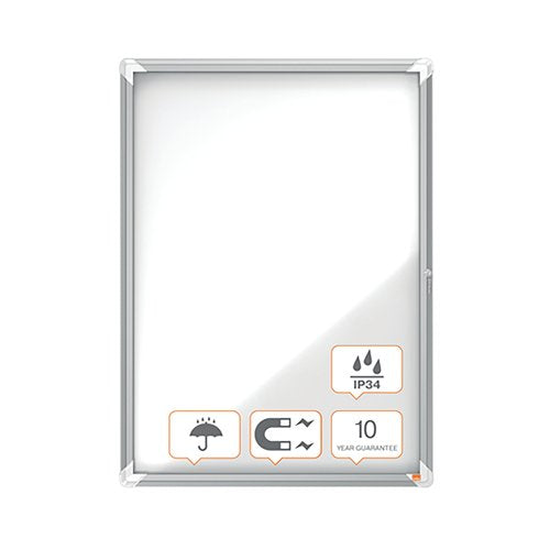 Nobo Premium Plus Outdoor Magnetic Lockable Notice Board 708x969x43mm 9xA4 902580