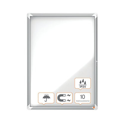Nobo Premium Plus Outdoor Magnetic Lockable Notice Board 708x969x43mm 9xA4 902580