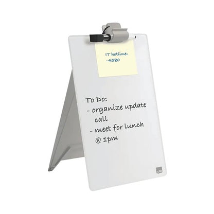 Nobo Desktop Dry Erase Glass Surface Whiteboard Easel 216x297 1905173