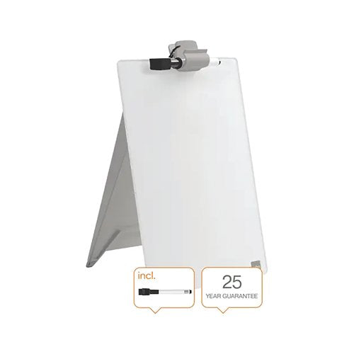 Nobo Desktop Dry Erase Glass Surface Whiteboard Easel 216x297 1905173