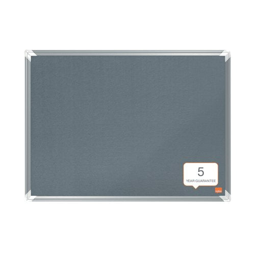 Nobo Premium Plus Felt Notice Board 900 x 600mm Grey 1915195