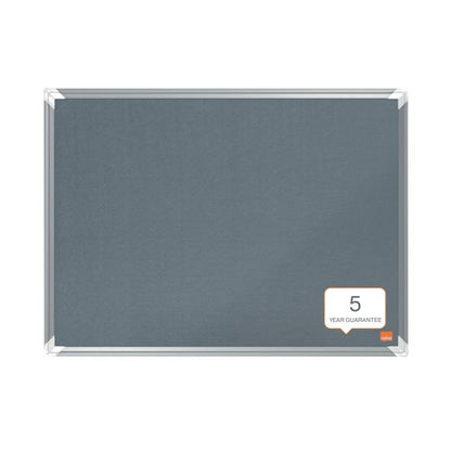 Nobo Premium Plus Felt Notice Board 900 x 600mm Grey 1915195