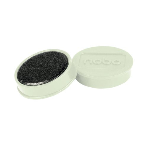 Nobo Whiteboard Magnets 38mm White (10 Pack) 1915315