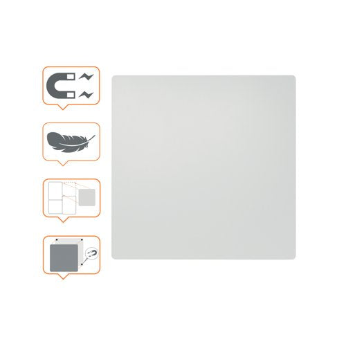 Nobo Frameless Magnetic Modular Whiteboard 450x450mm 1915655