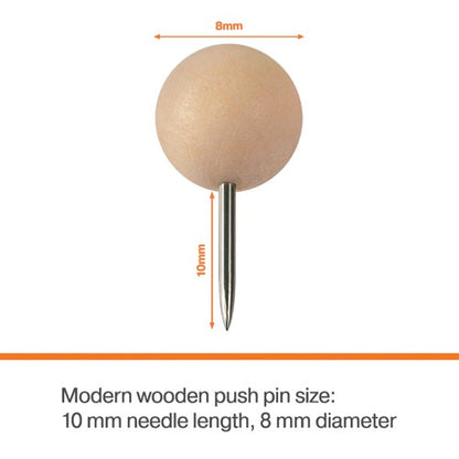 Nobo Noticeboard Wooden Push Pin (Pack of 40) 1915709