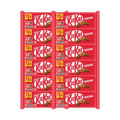 Nestle KitKat 2 Finger Milk Chocolate Bar Pack of 12 12604149