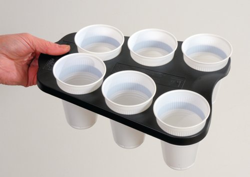 Acorn Vending Cup Tray Plastic 6 Cup Capacity Black DRINKTRAY