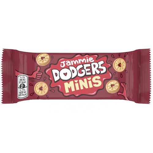Jammie Dodgers Biscuits Mini Packs Bulk Box 20g (Pack of 180) 19805