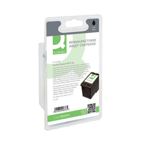 Q-Connect Remanufactured Inkjet Cartridge Black For HP C9351AE C9351AE-COMP