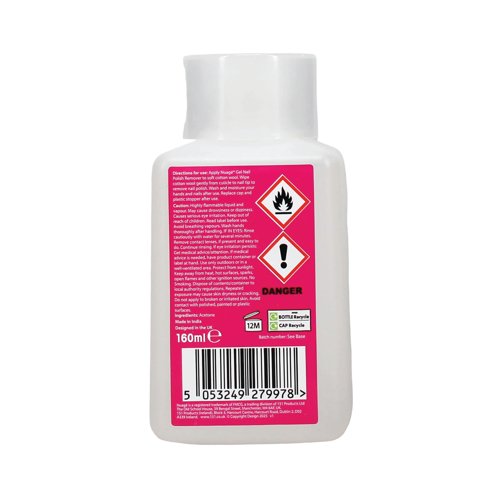 Nuage Gel Polish and Tip Remover 160ml Pack of 12 COSNUA007