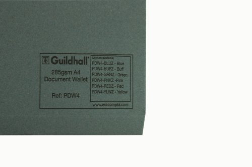 Exacompta Guildhall Document Wallet 285gsm A4 Blue (Pack of 50) PDW4-BLUZ