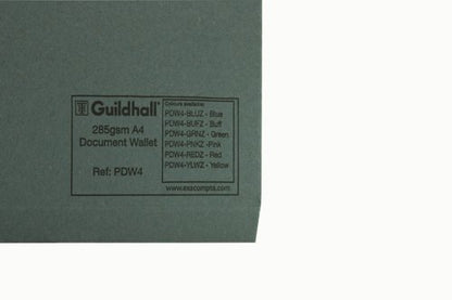 Exacompta Guildhall Document Wallet 285gsm A4 Blue (Pack of 50) PDW4-BLUZ