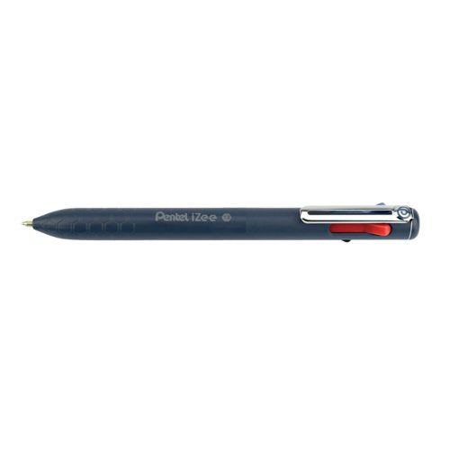 Pentel iZee 4 Colours Ballpoint Pen Dark Blue Barrel (Pack of 12) BXC470-DC