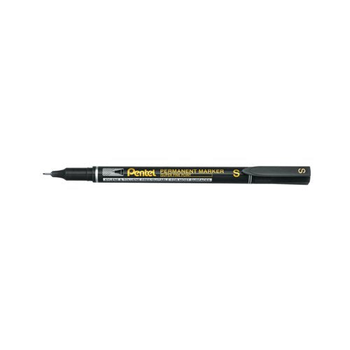 Pentel Permanent Marker Super Fine Point Black Pack of 12 NFS410-A