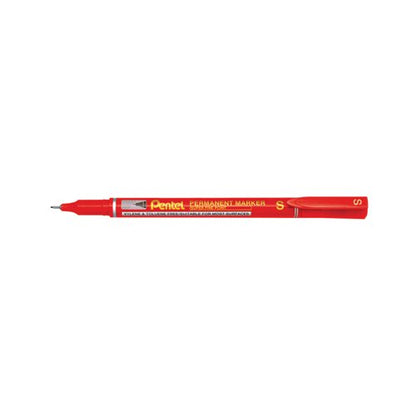Pentel Permanent Marker Super Fine Point Red Pack of 12 NFS410-B