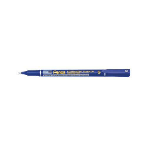 Pentel Permanent Marker Super Fine Point Blue Pack of 12 NFS410-C