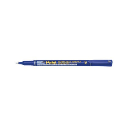Pentel Permanent Marker Super Fine Point Blue Pack of 12 NFS410-C
