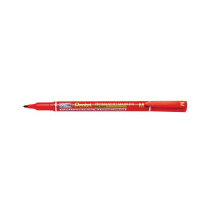 Pentel Permanent Marker Fine Point Red Pack of 12 NM470-B