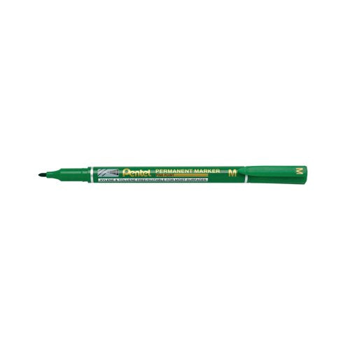 Pentel Permanent Marker Fine Point Green Pack of 12 NM470-D