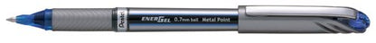 Pentel EnerGel + Metal Tip Rollerball Pen 0.7mm Blue (Pack of 12) BL27-C