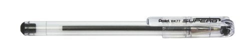 Pentel Superb Ballpoint Pen Fine Black (Pack of 12) BK77-A