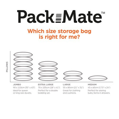 Packmate Medium Flat Vacuum Storage Bags (Pack of 2) C40426-GRE