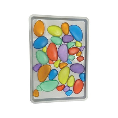 Acrylic Pebbles Shatterproof Assorted Sizes Assorted Colours (Pack of 30) AP30