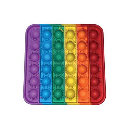 Pop Fidget Pad Square Multicoloured 125x125x10mm POPSQM