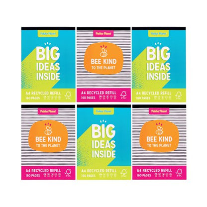 Pukka Pad Pukka Planet Refill A4 Assorted (Pack of 6) 9899-SPP