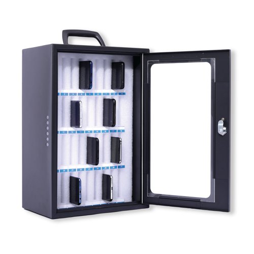 Pavo Smartphone Steel Cabinet 36 Phone Capacity Dark Grey DF70801