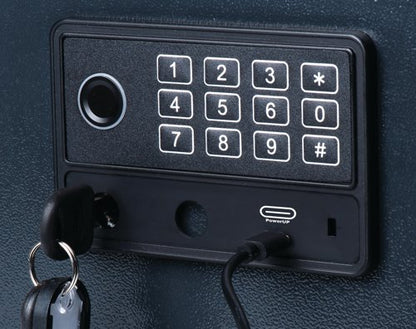 Pavo High Security Advanced Steel Key Cabinet 20 Key Capacity Dark Grey DFLHPA421