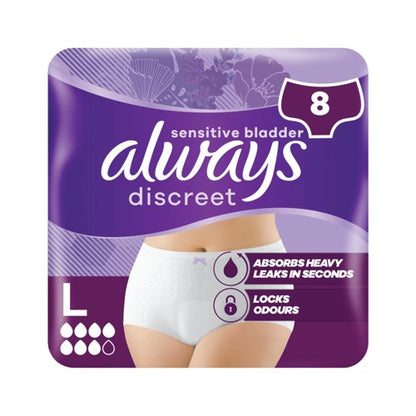 Always Discreet Pants Large Plus Pack of 8 C005785