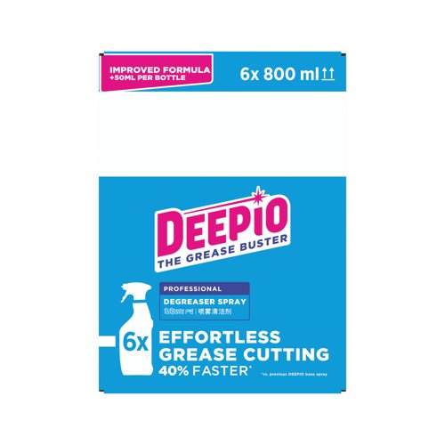 Deepio Professional Degreaser Spray 800ml (Pack of 6) C010415