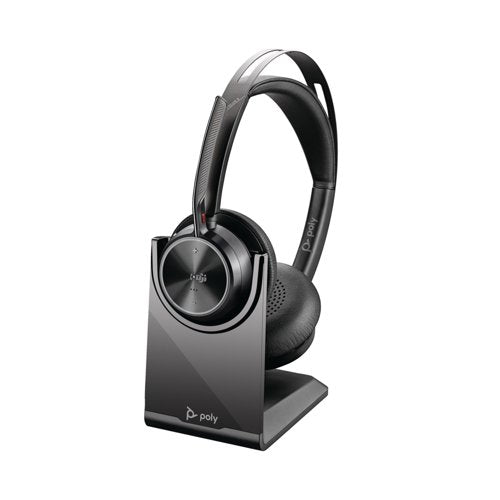 Poly Voyager Focus 2 MS Teams Certified USB-C-C Headset +USB-C/A Adapter +Charging Stand 9T9J6AA#AC3