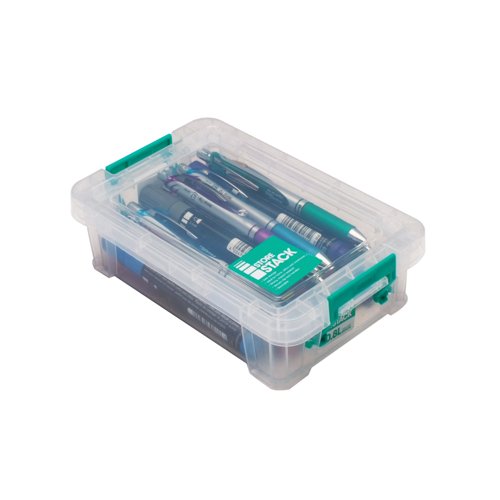 Storestack 0.8 Litre Storage Box W200Xd125Xh50Mm Clear RB90118