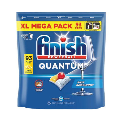 Finish Quantum AIO Dishwasher Tablets Lemon Sparkle (Pack of 93) 3312015