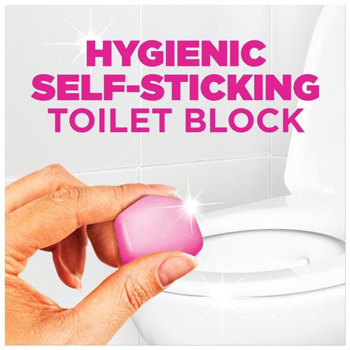 Harpic Hygienic Fresh Sticker Adhesive Toilet Block Floral x4 Tabs (Pack of 6) 3275290