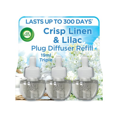 Air Wick Liquid Electric Plug Diffuser Refill 19ml Triple Pack Crisp Linen/Lilac (Pack of 5) 320
