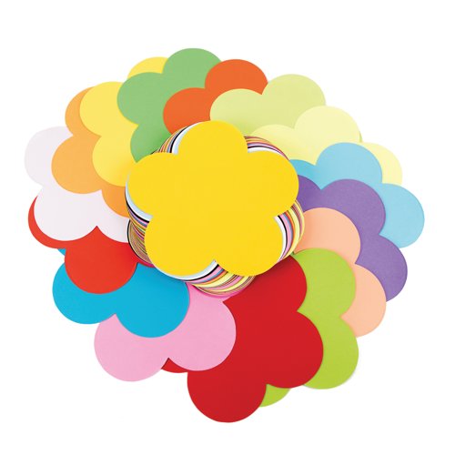 Pre-Cut Paper Flowers Giant Assorted (Pack of 100) AR02783